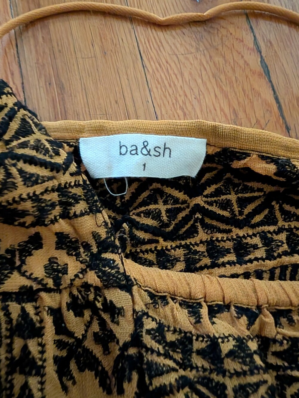 Ba&sh Top Mustard Yellow Size Small